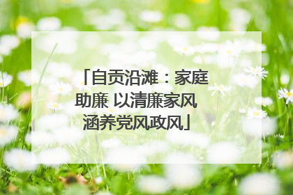 自贡沿滩：家庭助廉 以清廉家风涵养党风政风