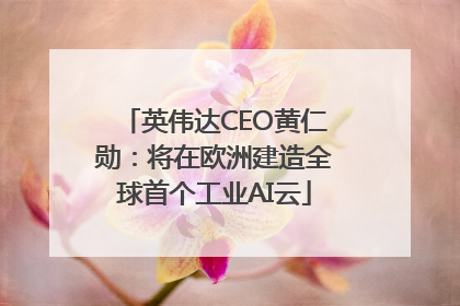 英伟达CEO黄仁勋：将在欧洲建造全球首个工业AI云