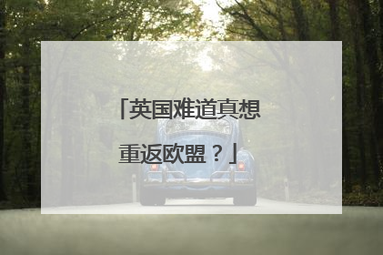 英国难道真想重返欧盟？