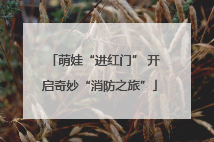 萌娃“进红门” 开启奇妙“消防之旅”