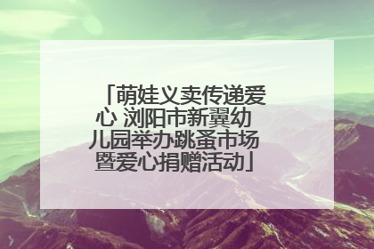 萌娃义卖传递爱心 浏阳市新翼幼儿园举办跳蚤市场暨爱心捐赠活动