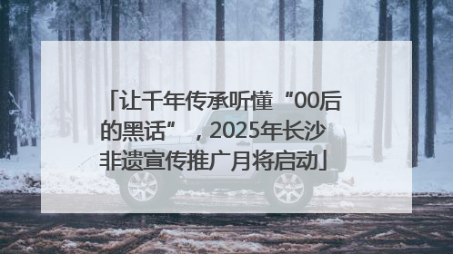 让千年传承听懂“00后的黑话”，2025年长沙非遗宣传推广月将启动