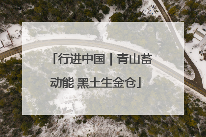 行进中国｜青山蓄动能 黑土生金仓