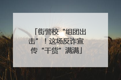 街警校“组团出击”！这场反诈宣传“干货”满满