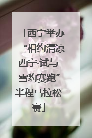 西宁举办“相约清凉西宁·试与雪豹赛跑”半程马拉松赛