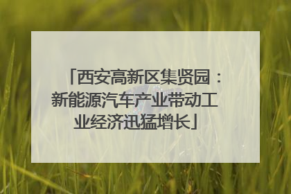 西安高新区集贤园：新能源汽车产业带动工业经济迅猛增长