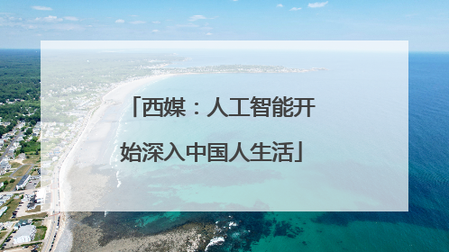 西媒：人工智能开始深入中国人生活