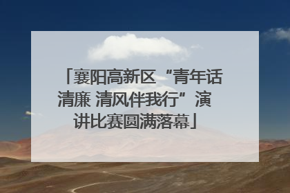 襄阳高新区“青年话清廉 清风伴我行”演讲比赛圆满落幕