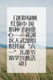 迷彩绿映红领巾 国防种子润童心——花溪区人武部组织开展“六一”儿童节助学兴教活动