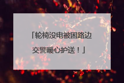 轮椅没电被困路边 交警暖心护送！