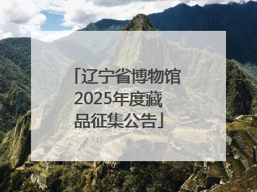 辽宁省博物馆2025年度藏品征集公告
