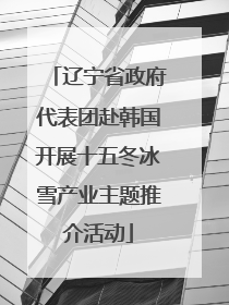 辽宁省政府代表团赴韩国开展十五冬冰雪产业主题推介活动