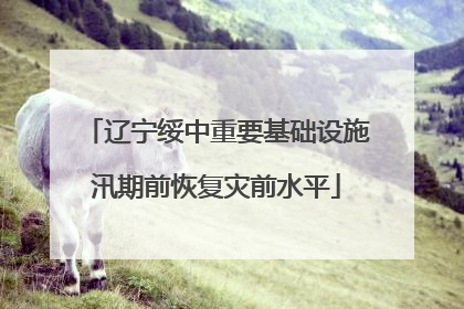 辽宁绥中重要基础设施汛期前恢复灾前水平