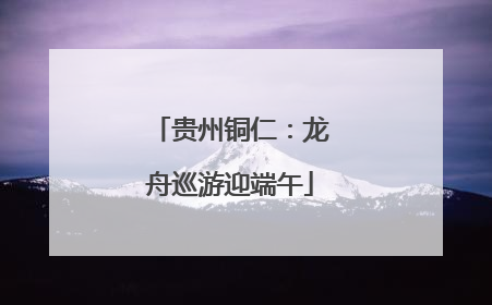贵州铜仁：龙舟巡游迎端午