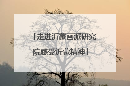 走进沂蒙画派研究院感受沂蒙精神