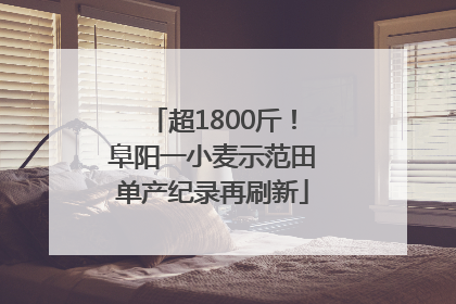 超1800斤！阜阳一小麦示范田单产纪录再刷新