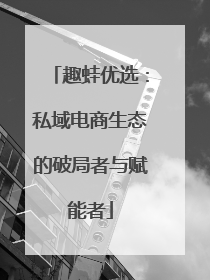 趣蛙优选：私域电商生态的破局者与赋能者