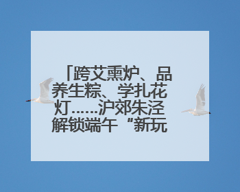 跨艾熏炉、品养生粽、学扎花灯……沪郊朱泾解锁端午“新玩法”