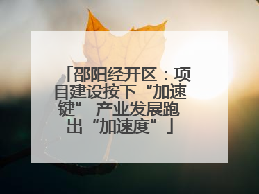 邵阳经开区：项目建设按下“加速键” 产业发展跑出“加速度”