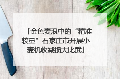 金色麦浪中的“精准较量”石家庄市开展小麦机收减损大比武