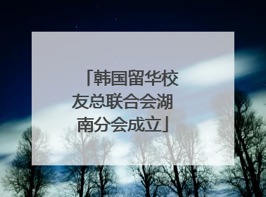 韩国留华校友总联合会湖南分会成立