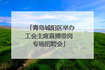 青岛城阳区举办工会主席直播带岗专场招聘会