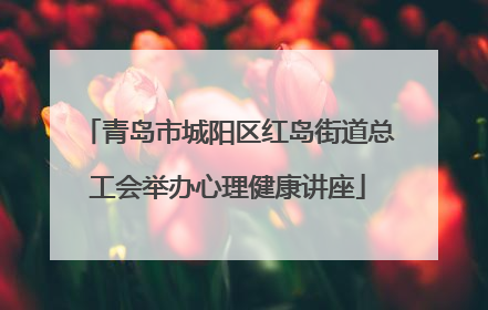 青岛市城阳区红岛街道总工会举办心理健康讲座