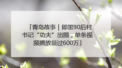 青岛故事｜即墨90后村书记“功夫”出圈，单条视频播放量过600万