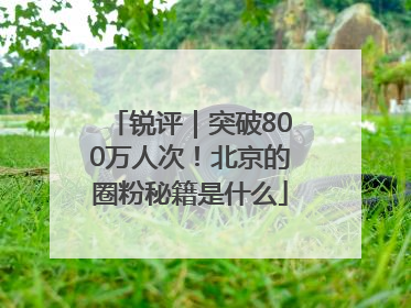 锐评｜突破800万人次！北京的圈粉秘籍是什么