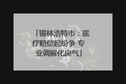 锡林浩特市：医疗赔偿起纷争 专业调解化戾气