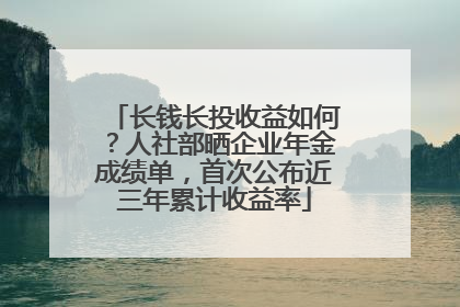 长钱长投收益如何？人社部晒企业年金成绩单，首次公布近三年累计收益率