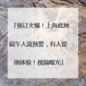 预订火爆！上海此地端午人流预警，有人提前体验！视频曝光