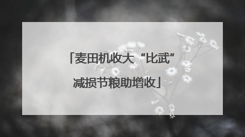 麦田机收大“比武” 减损节粮助增收