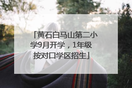 黄石白马山第二小学9月开学，1年级按对口学区招生