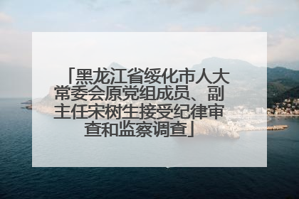 黑龙江省绥化市人大常委会原党组成员、副主任宋树生接受纪律审查和监察调查