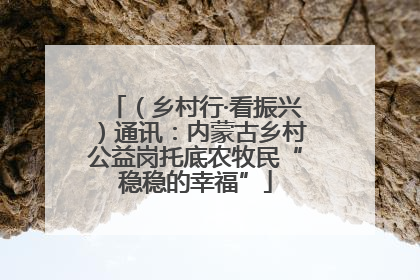 （乡村行·看振兴）通讯：内蒙古乡村公益岗托底农牧民“稳稳的幸福”