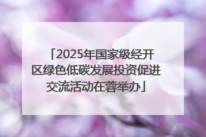 2025年国家级经开区绿色低碳发展投资促进交流活动在蓉举办