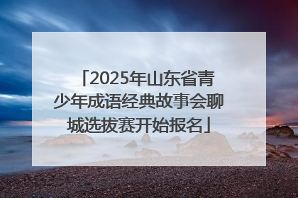 2025年山东省青少年成语经典故事会聊城选拔赛开始报名