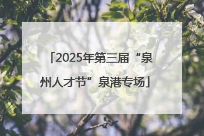 2025年第三届“泉州人才节”泉港专场
