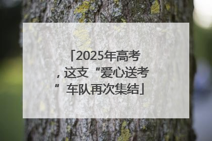 2025年高考，这支“爱心送考”车队再次集结