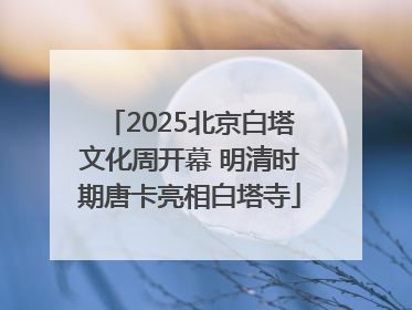 2025北京白塔文化周开幕 明清时期唐卡亮相白塔寺