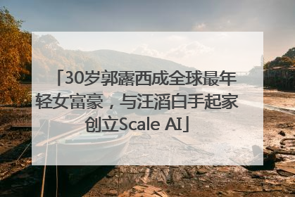 30岁郭露西成全球最年轻女富豪，与汪滔白手起家创立Scale AI