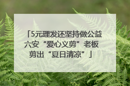 5元理发还坚持做公益 六安“爱心义剪”老板剪出“夏日清凉”