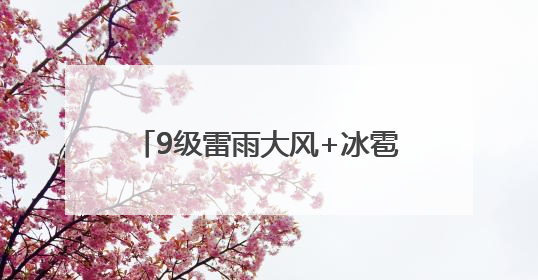 9级雷雨大风+冰雹！淄博发布最新预警！还有中雨局部大雨