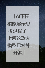 AI下围棋能展示思考过程了！上海这款大模型已对外开源